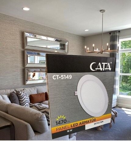 Cata 18 Watt Panel Led CT-5169 Beyaz Işık Alüminyum Kasa