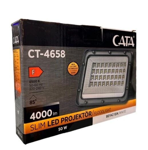 Cata 50 W Led Platınum Projektör CT-4658 Beyaz Işık