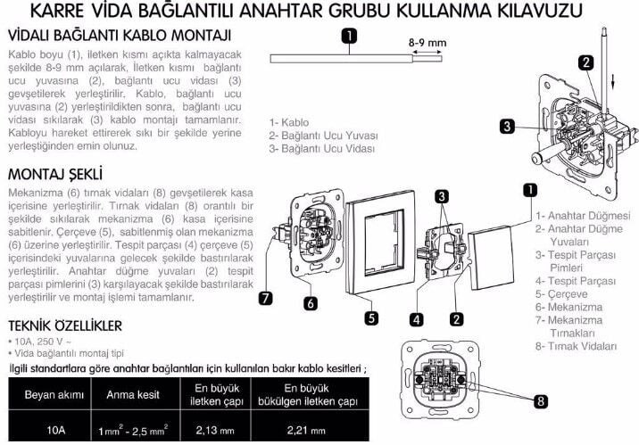 Viko Karre Kapı Otomatiği Anahtarı Beyaz (Çerçeve Hariç)