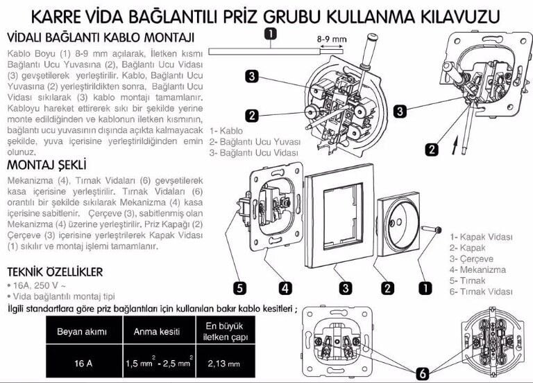 Viko Karre İkili Topraklı Priz Beyaz (Çerçeve Hariç)