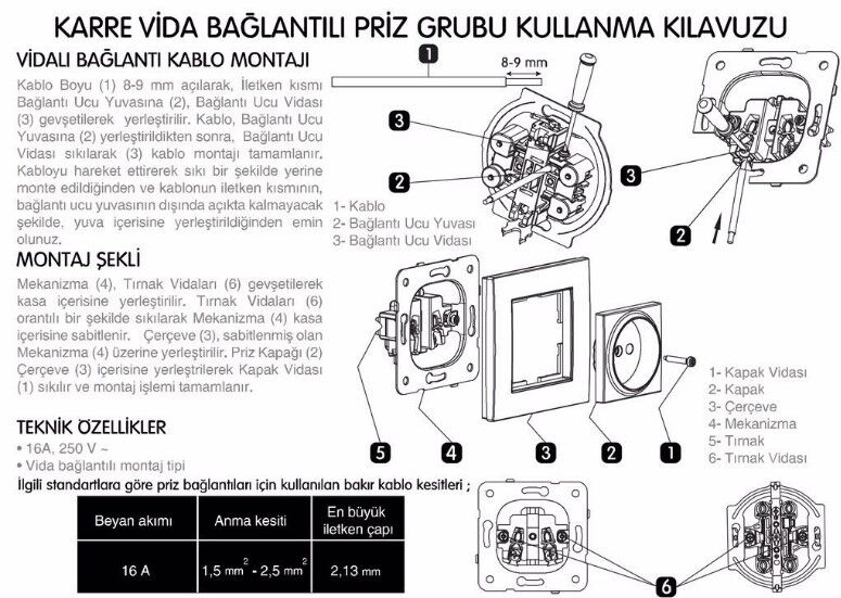 Viko Karre İkili Nümeris Telefon Prizi (2 x RJ11) Beyaz (Çerçeve Hariç)